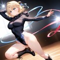 金髪ショート新体操美少女 2枚目