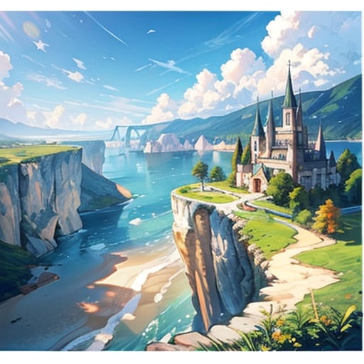 崖の上の城 | の人気AIイラスト・グラビア