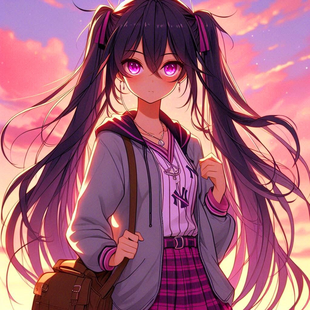 ヤンキーな、黒髪ツインテール少女★(9枚)