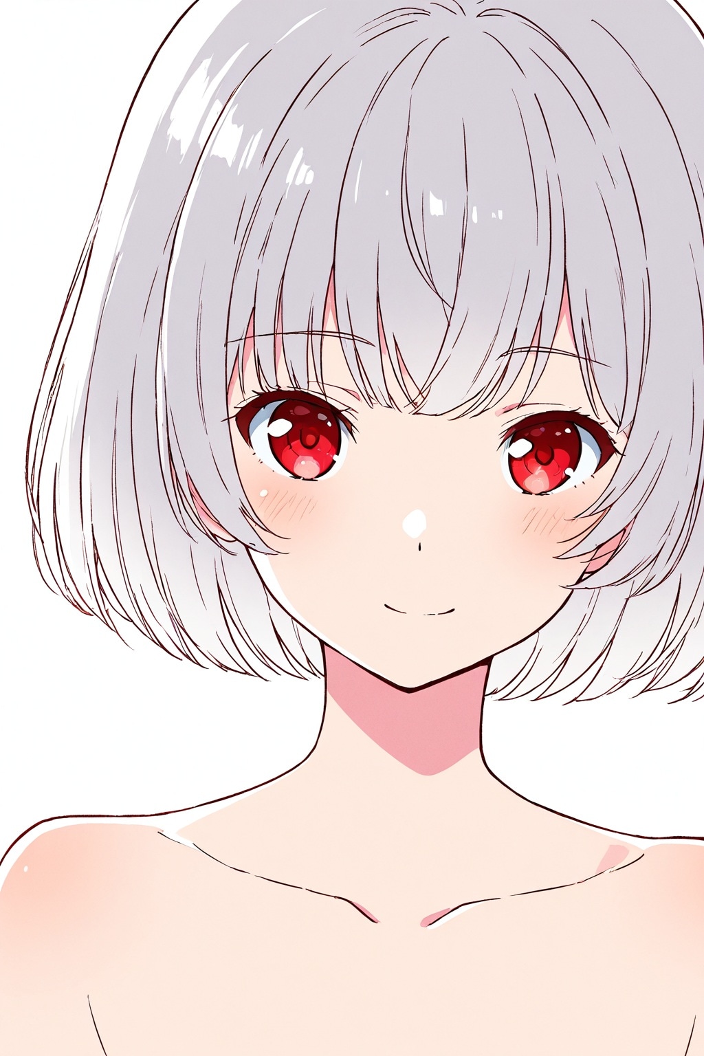銀髪赤目の女の子