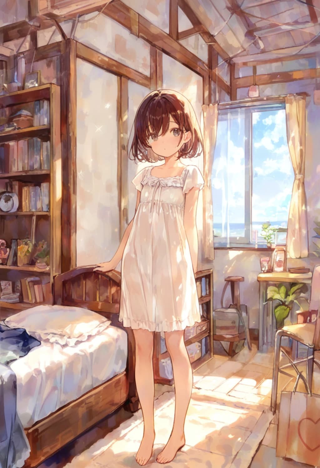 少女の部屋(水彩タッチ)(19)