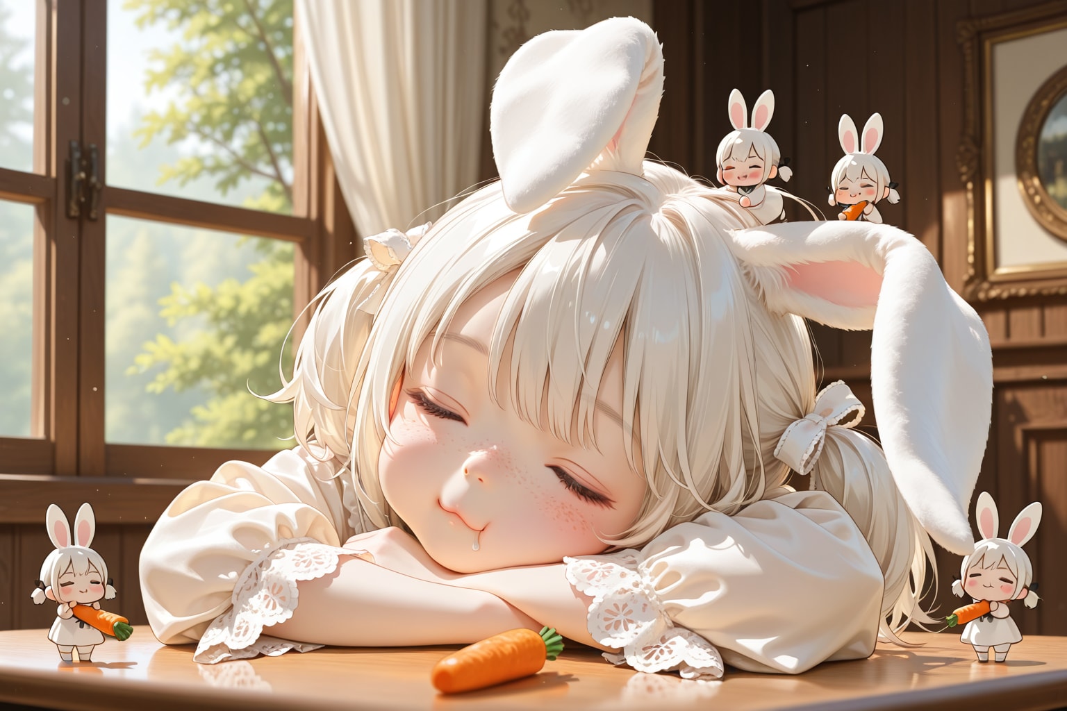 「もにゃ…もにゃ…もぅたべりゃれにゃいょ…」 | の人気AIイラスト・グラビア