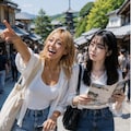 金髪ギャルと黒髪メガネ_社員旅行 2枚目