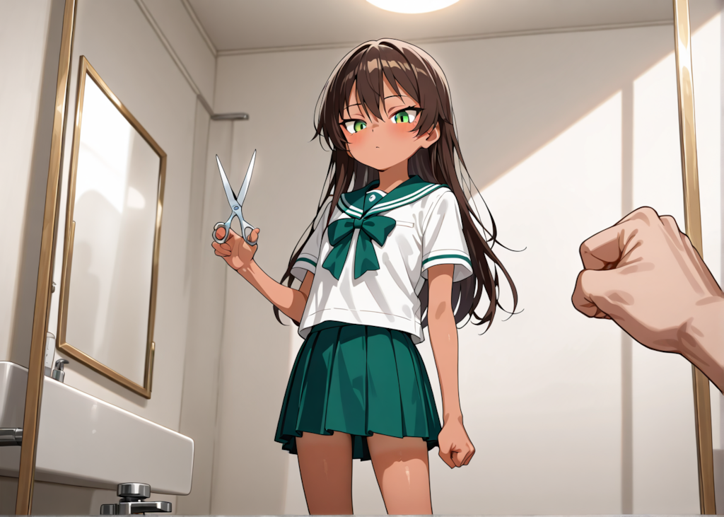 ハサミを持つことは苦手っぽい