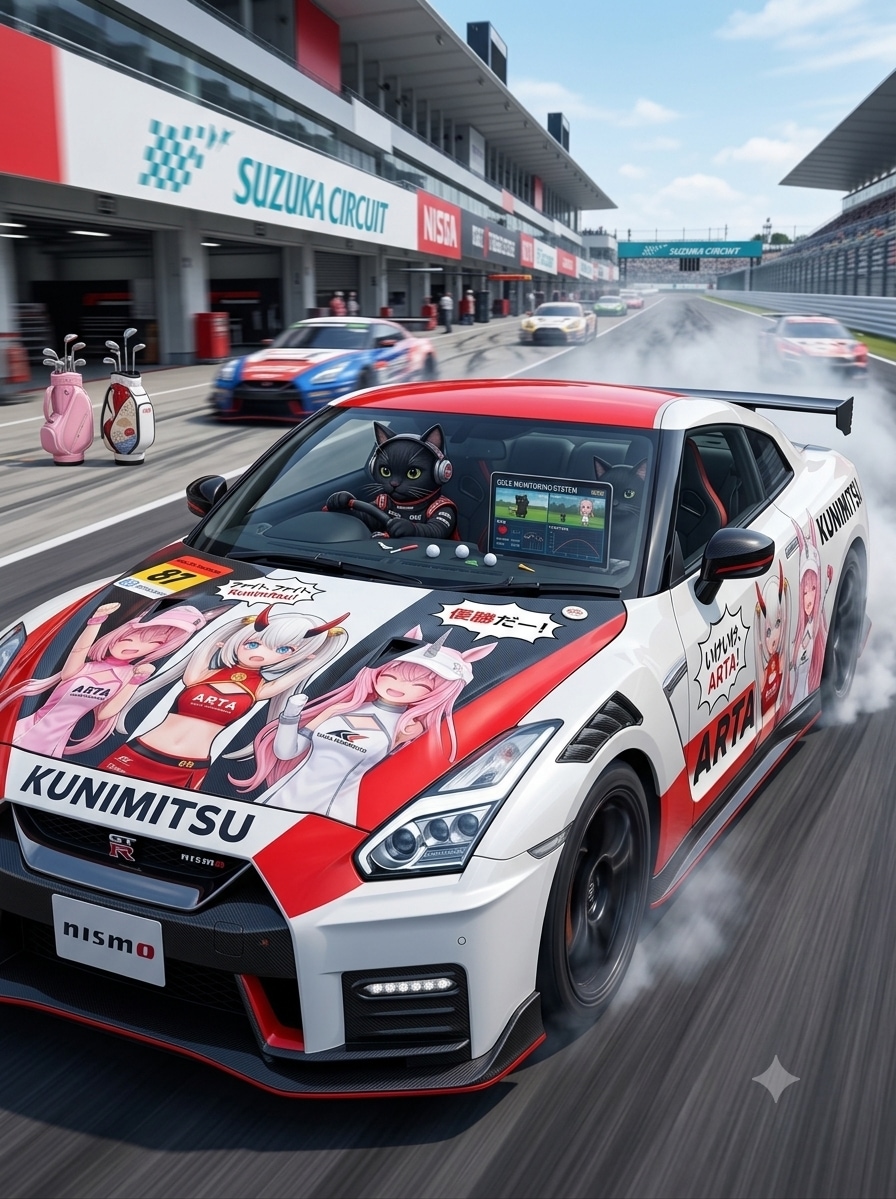 異世界制服少女達　 レースクィーン達と黒猫🐈‍⬛　アクリルドールフィギュア