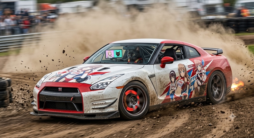異世界制服少女達　 レースクィーン達と黒猫🐈‍⬛　アクリルドールフィギュア