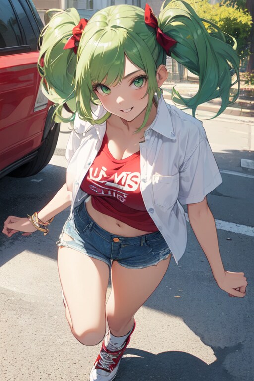 デニムパンツコーデ