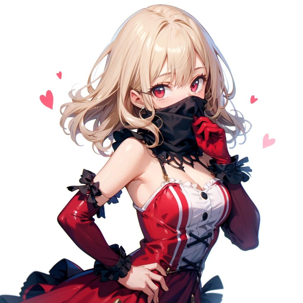 マスクをした愛らしい少女