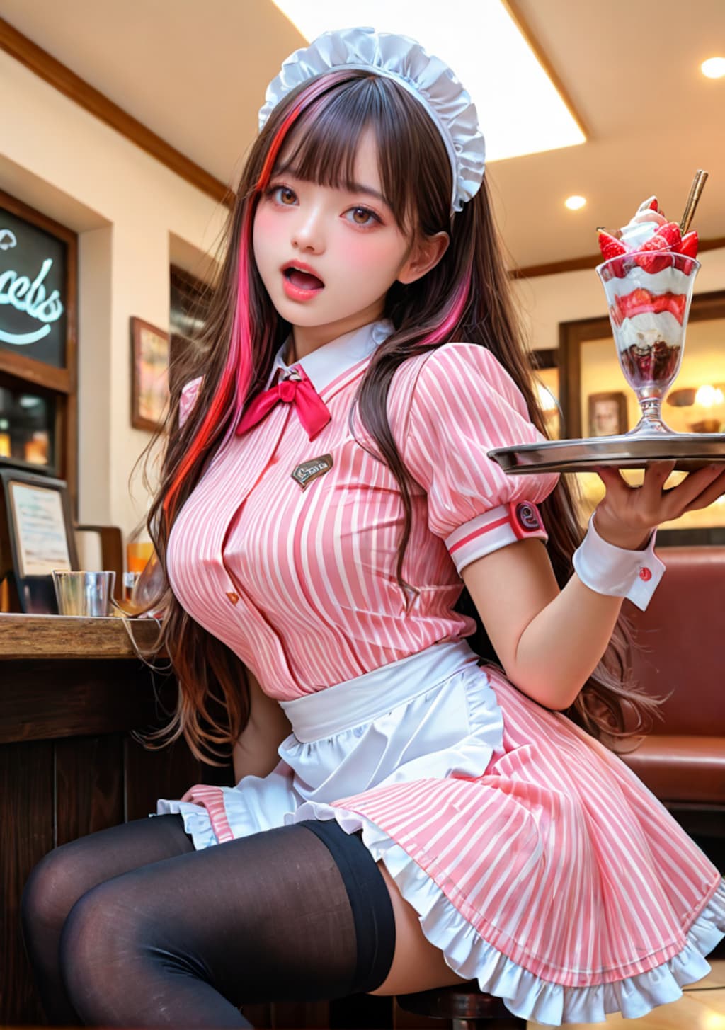 パフェ屋でアルバイト