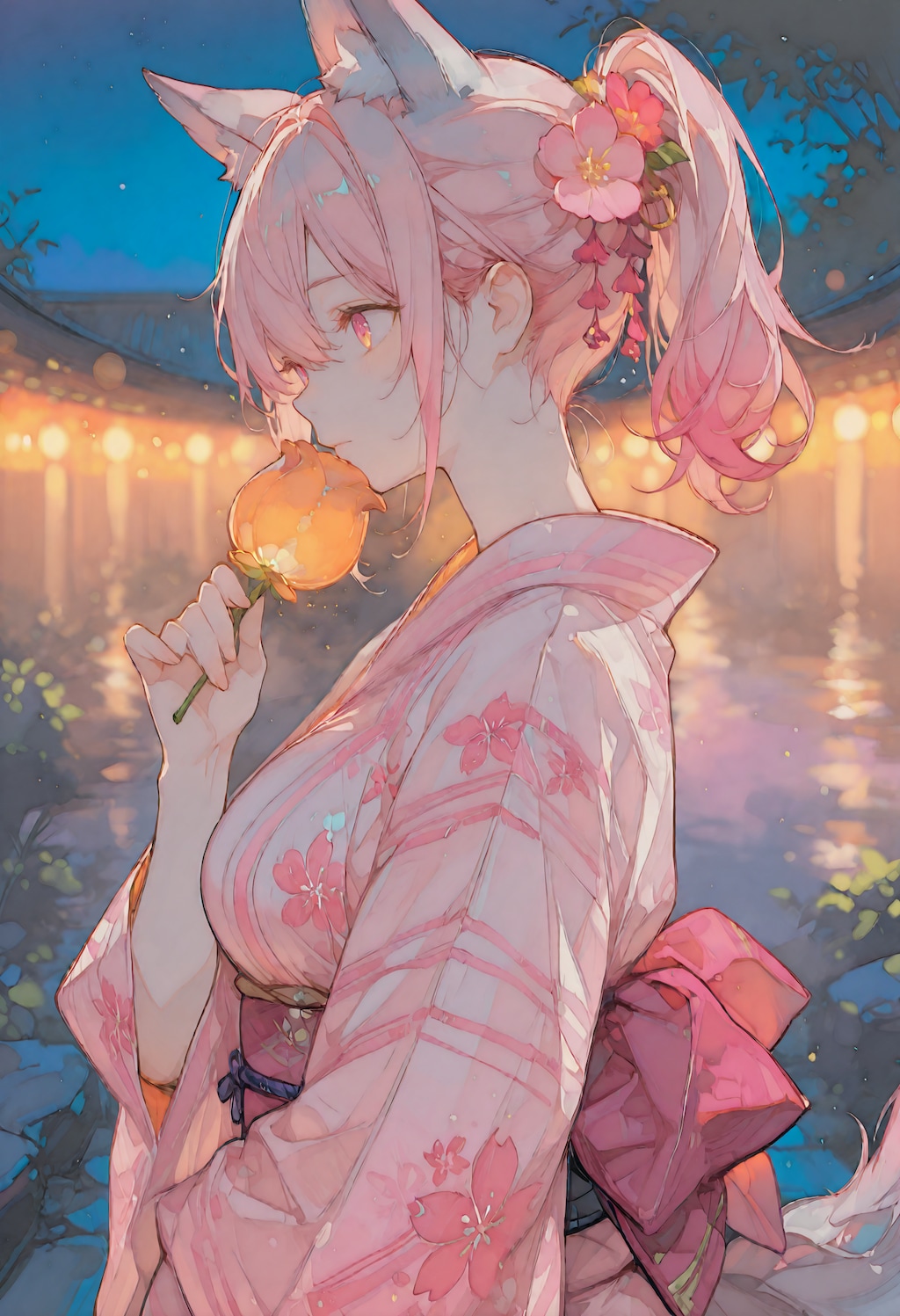 浴衣けもみみ娘