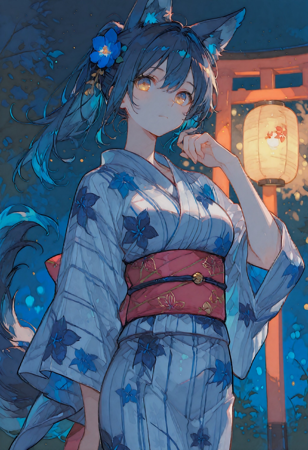 浴衣けもみみ娘