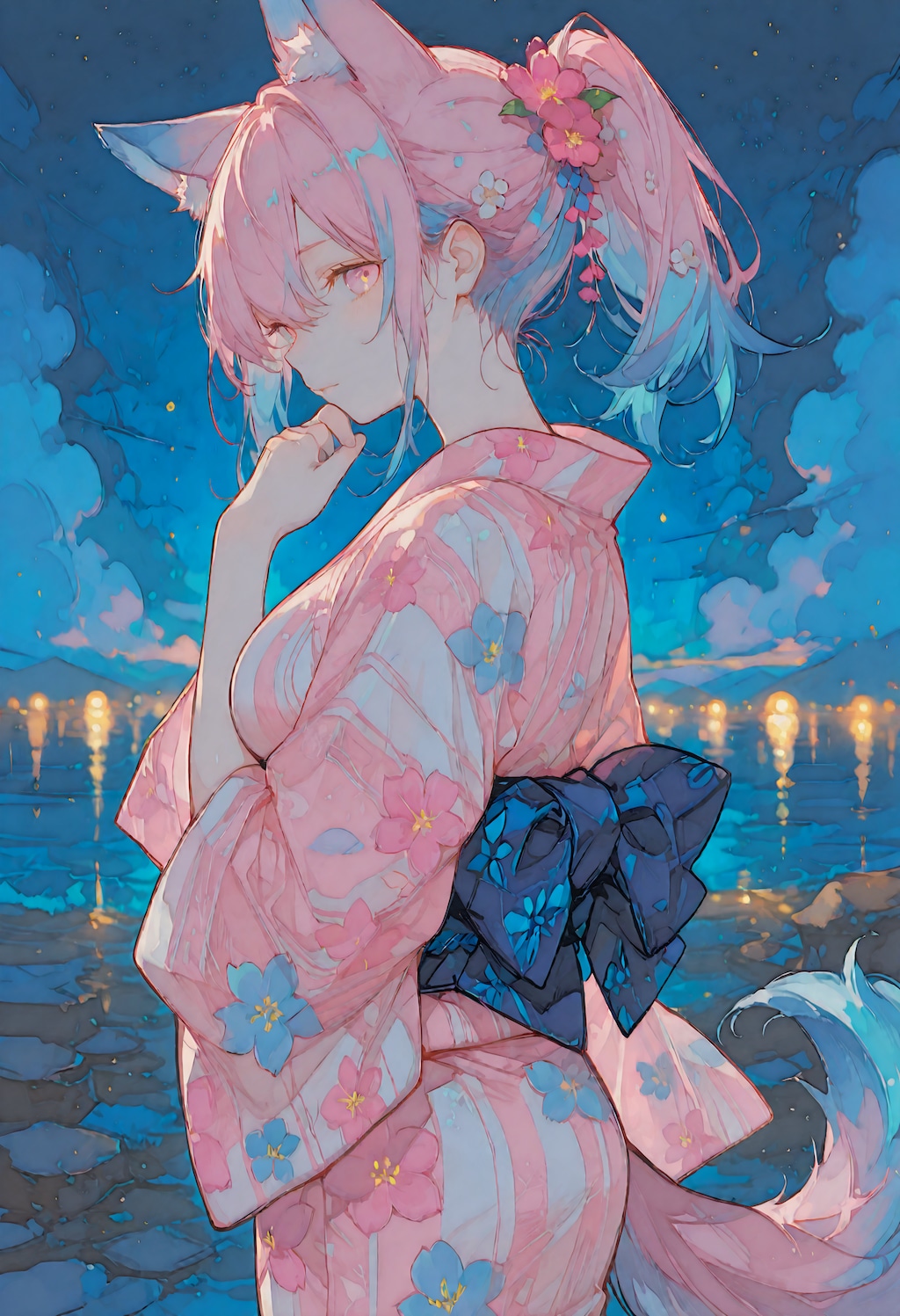 浴衣けもみみ娘