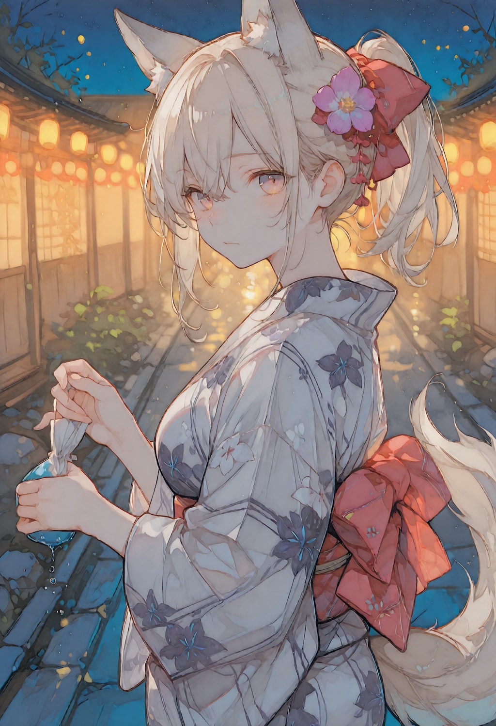 浴衣けもみみ娘