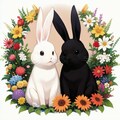 黒うさぎと白うさぎ 2枚目
