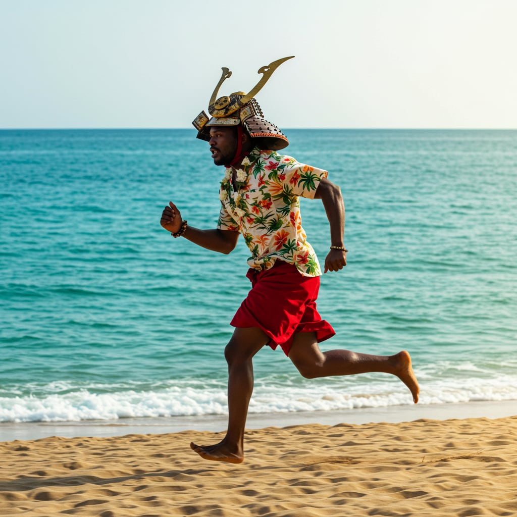 リゾートではしゃぐYASUKE