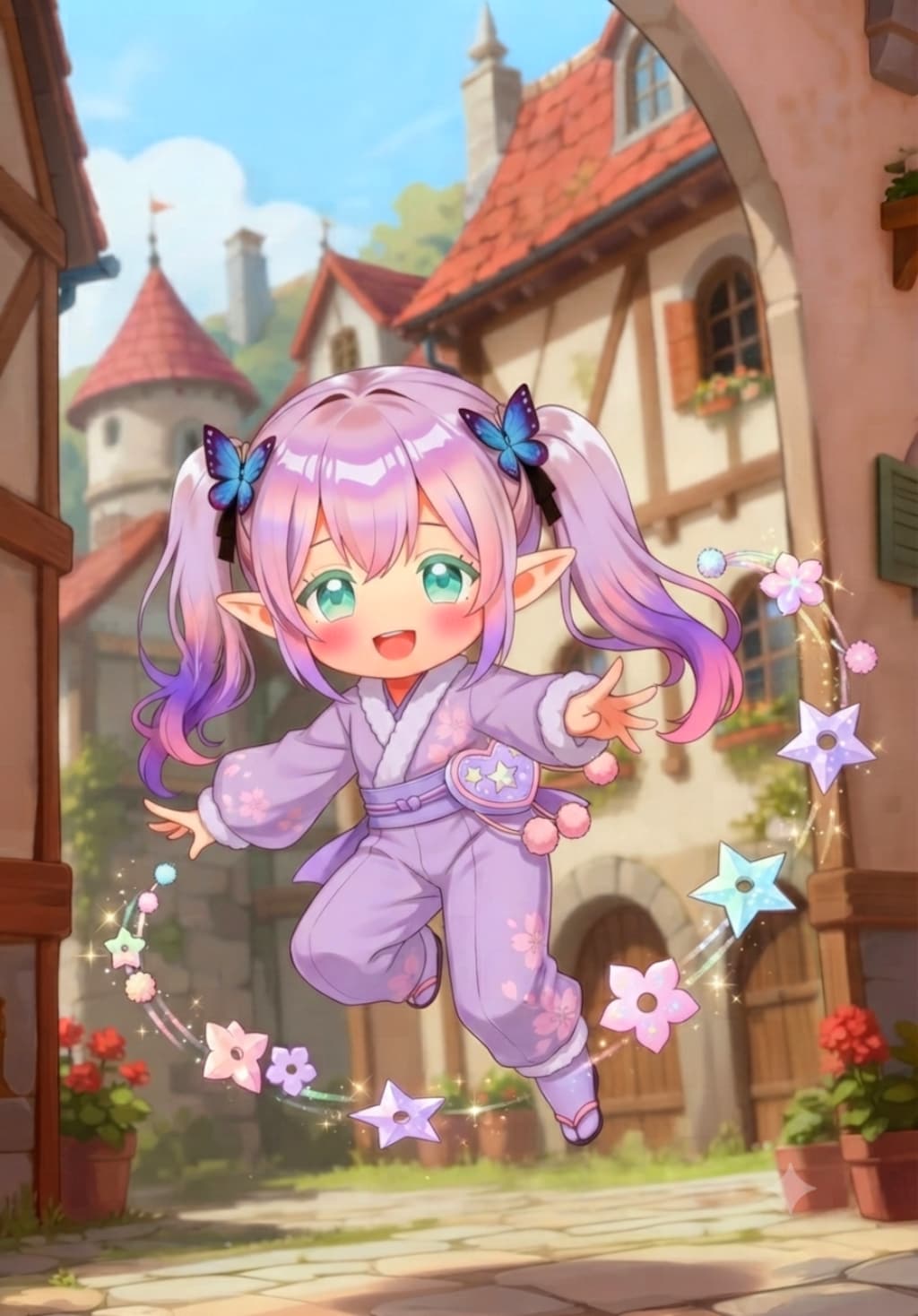 もこもこ忍法💠ファンシー手裏剣乱れ撃ちの術！