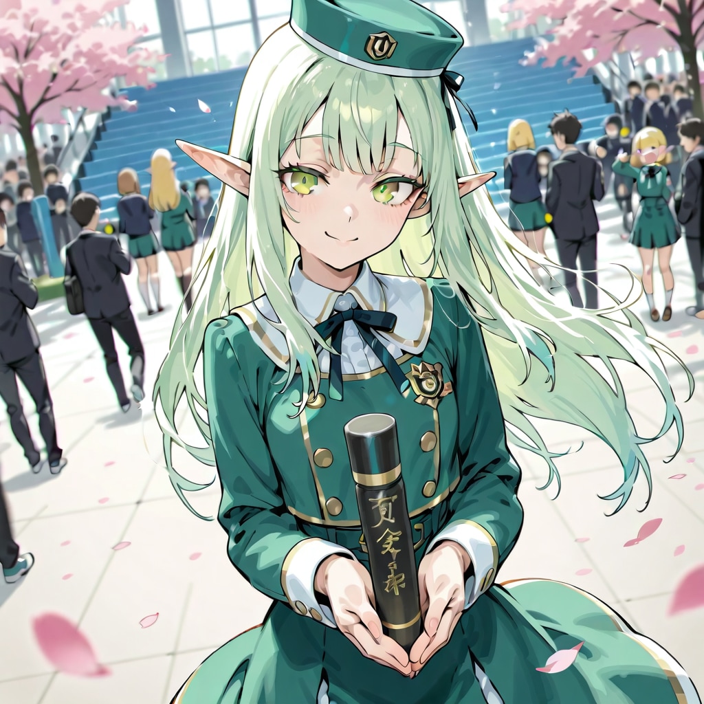 卒業するエルフの女の子 | の人気AIイラスト・グラビア