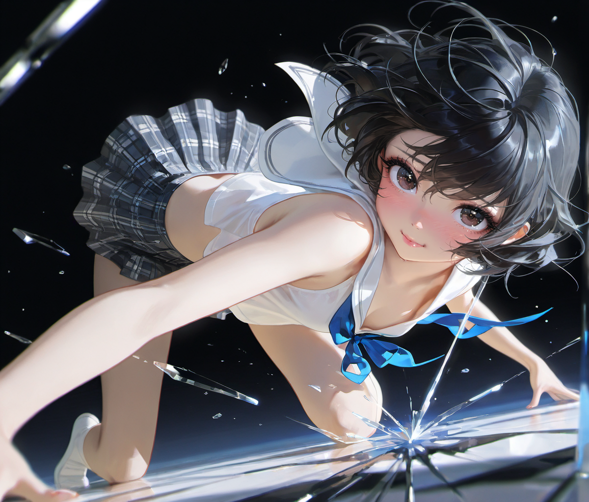 硝子 | の人気AIイラスト・グラビア