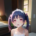 黒髪ツインテールのロリ with ヨーグルト 8枚目