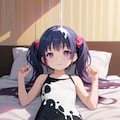 黒髪ツインテールのロリ with ヨーグルト 6枚目