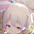 黒髪ツインテールのロリ with ヨーグルト 2枚目