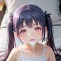 黒髪ツインテールのロリ with ヨーグルト 4枚目