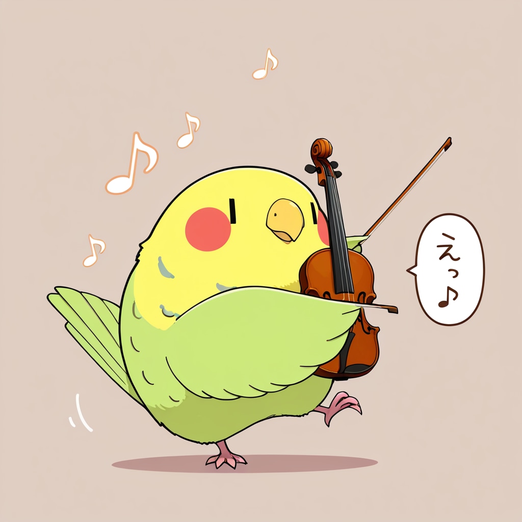 バイオリン喋るインコ