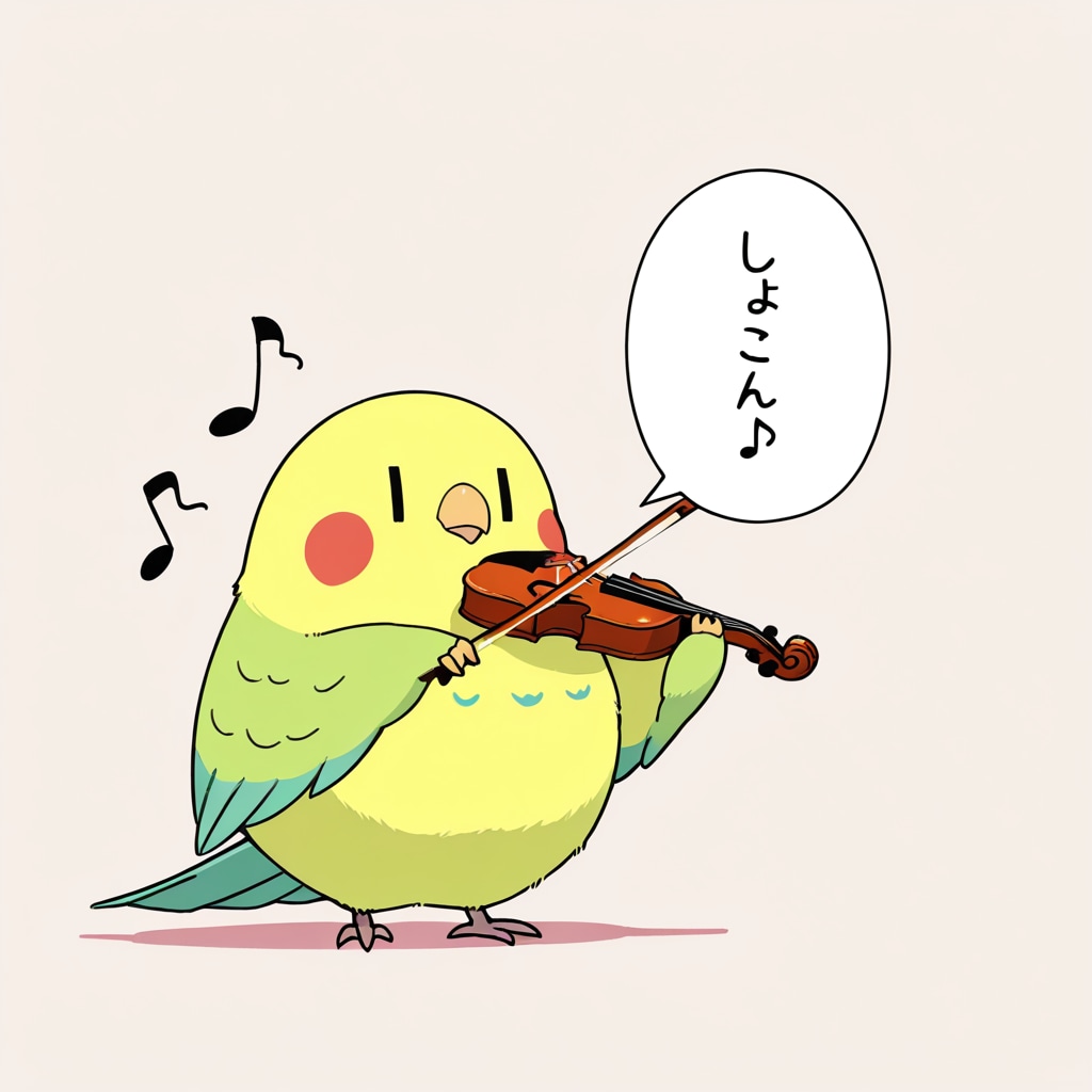 バイオリン喋るインコ