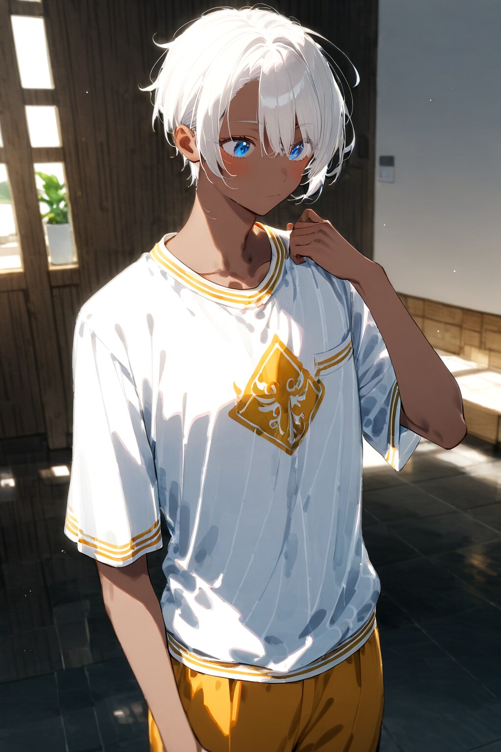 褐色に煌めく白