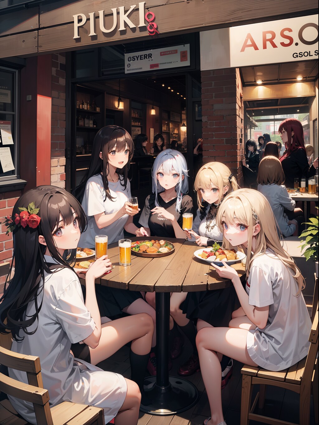 ビールで女子会