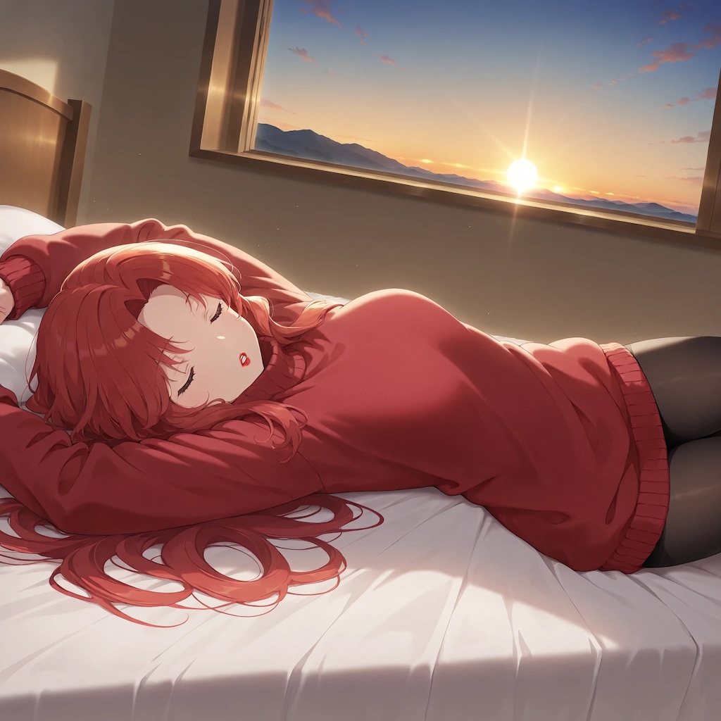 山小屋で静かな日曜日の朝