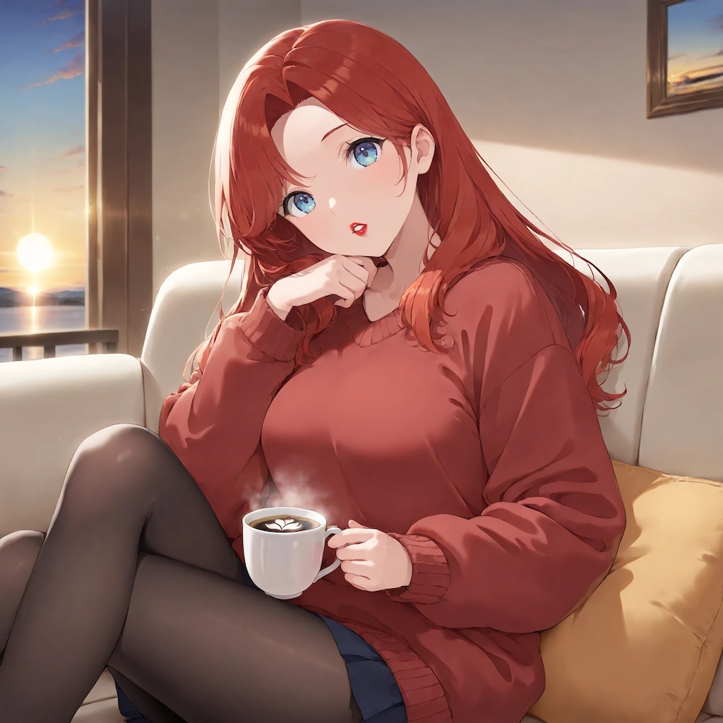 山小屋で静かな日曜日の朝