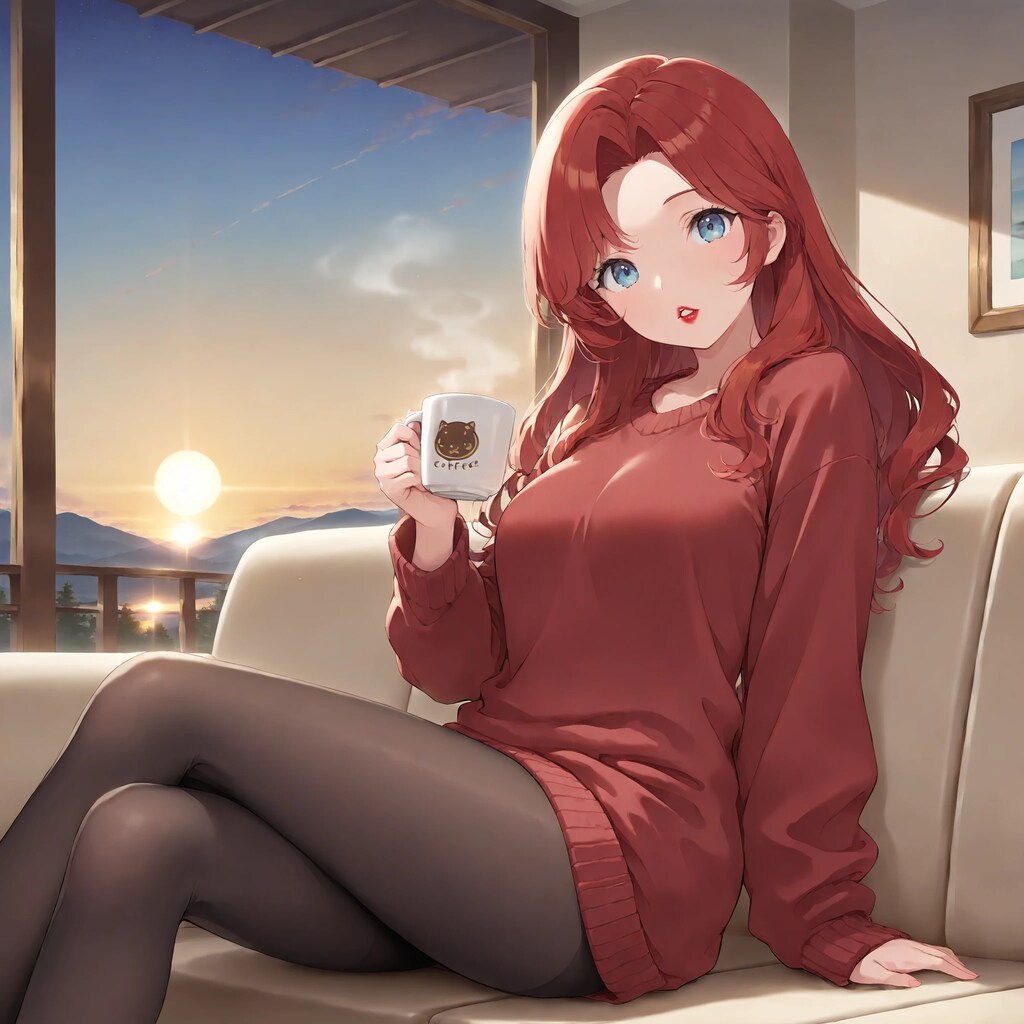 山小屋で静かな日曜日の朝