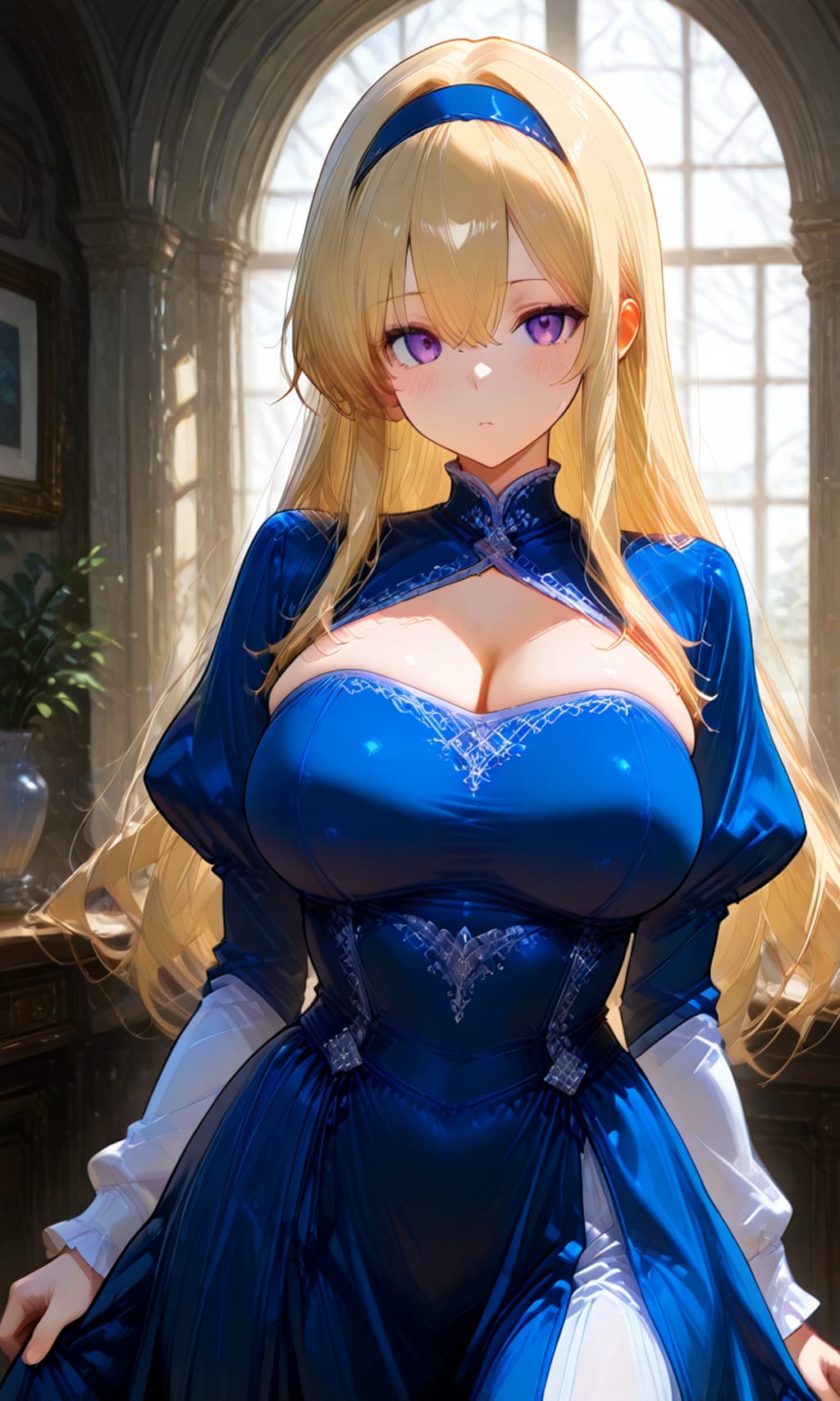 青ドレスの少女