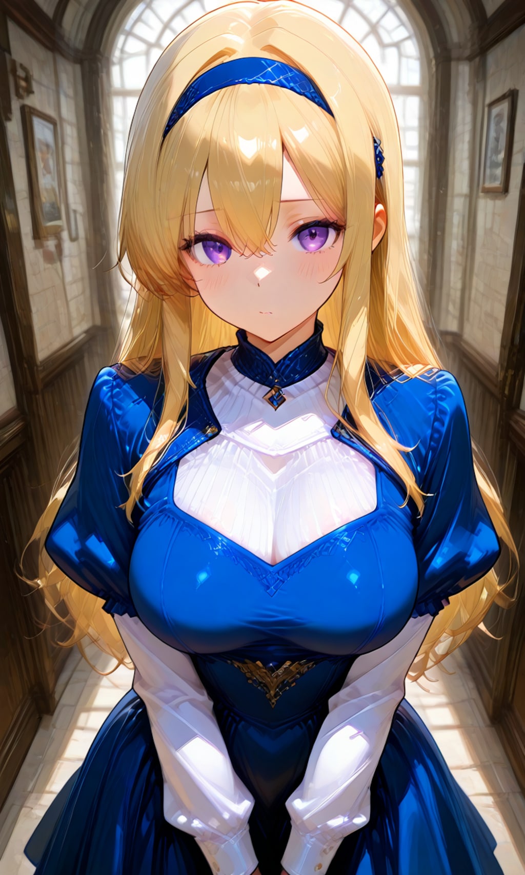 青ドレスの少女