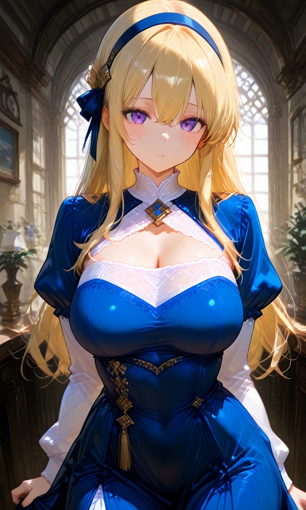 青ドレスの少女