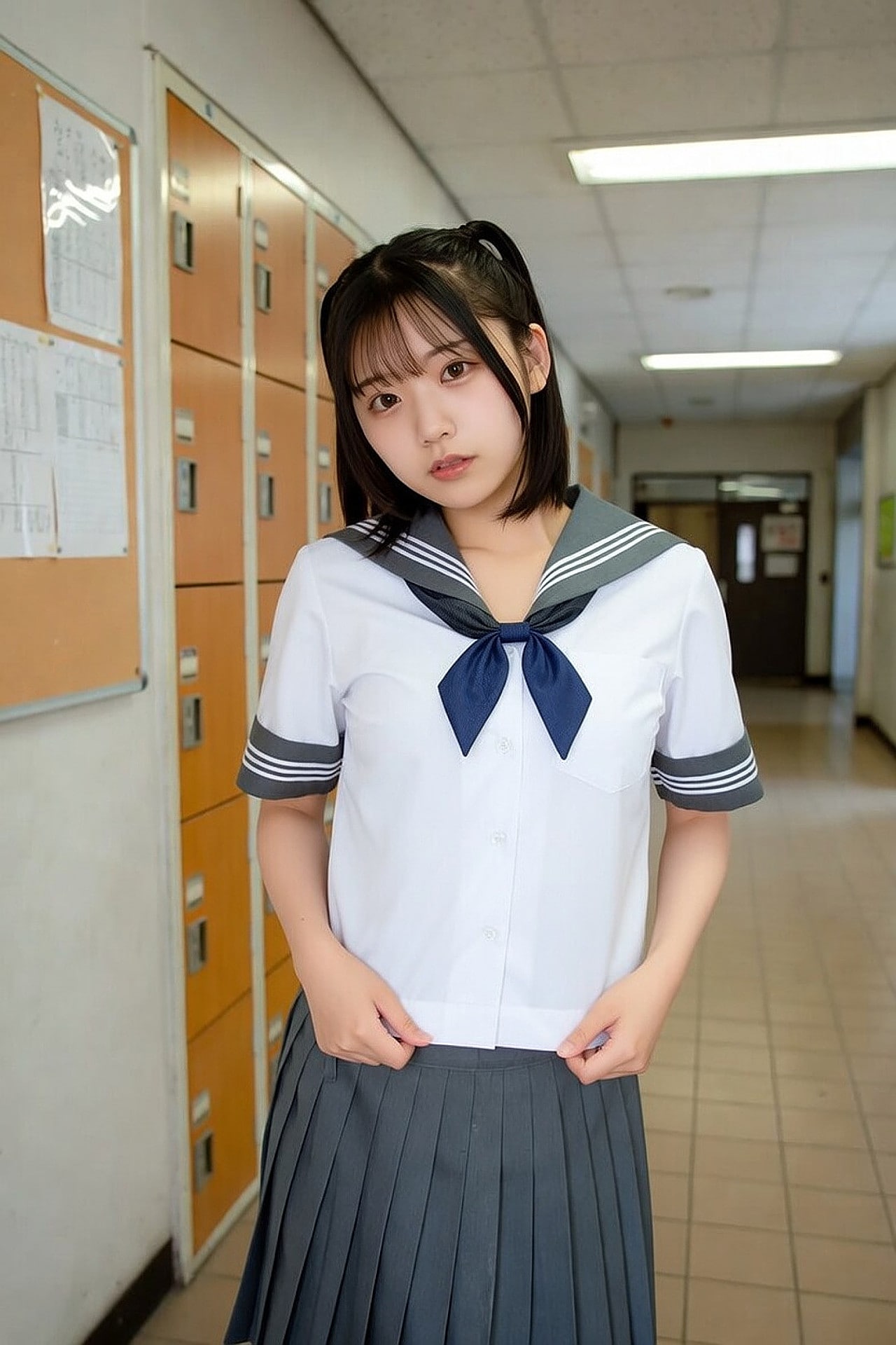 【R15版007】頑なな彼女002(学校廊下の女子高生シリーズ) 　Model №012