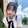 制服　座り 3枚目