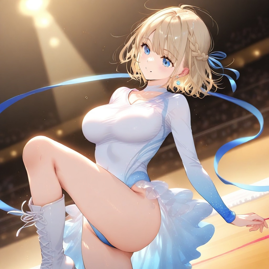 金髪ショート新体操美少女