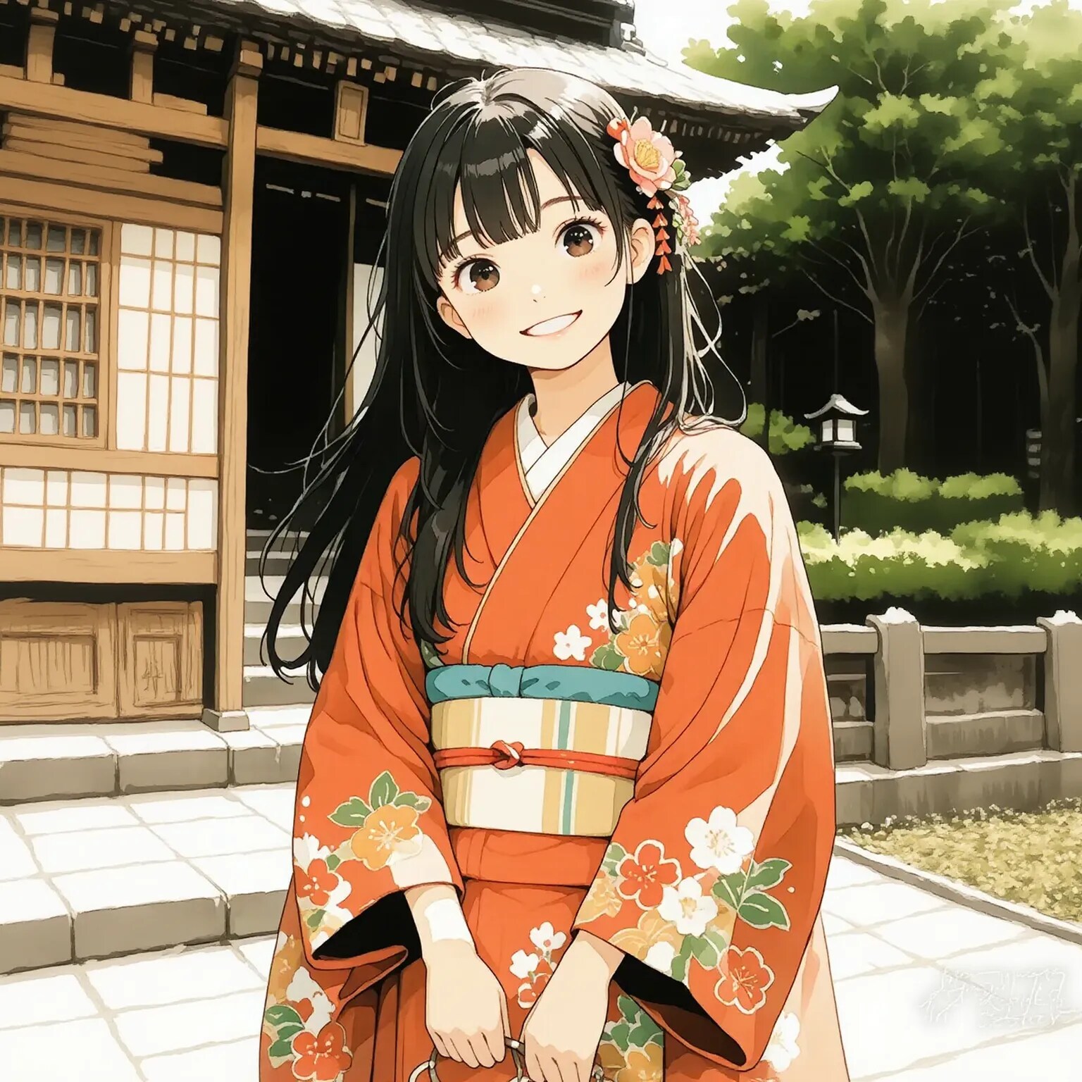 【港町の少女】初詣
