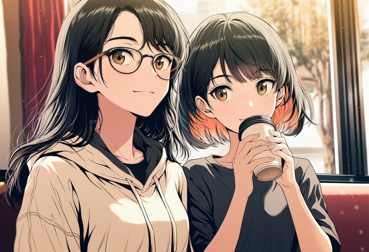 sumi様のうちの子ちゃんとカフェに行きました