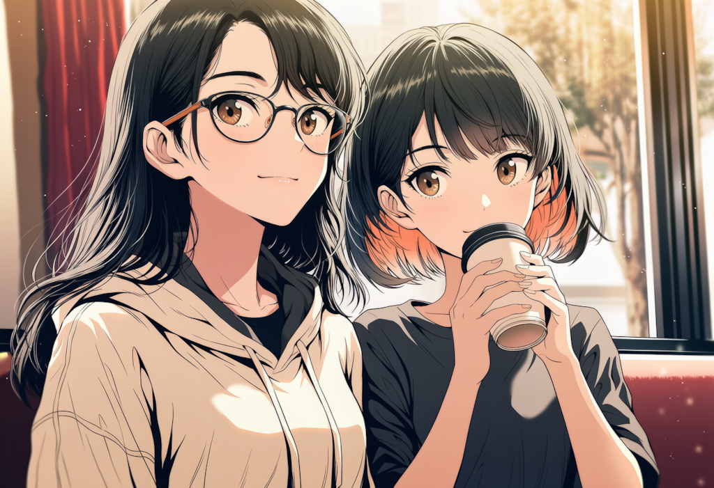 sumi様のうちの子ちゃんとカフェに行きました