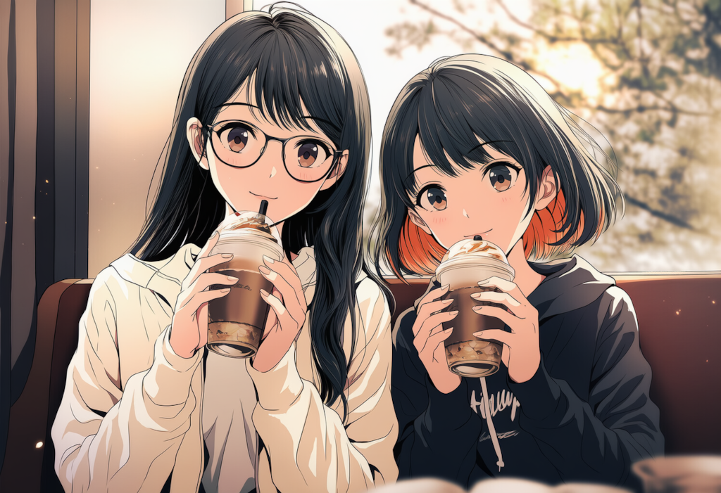 sumi様のうちの子ちゃんとカフェに行きました