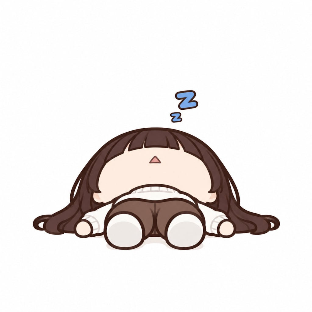 眠るちび奏音ちゃん