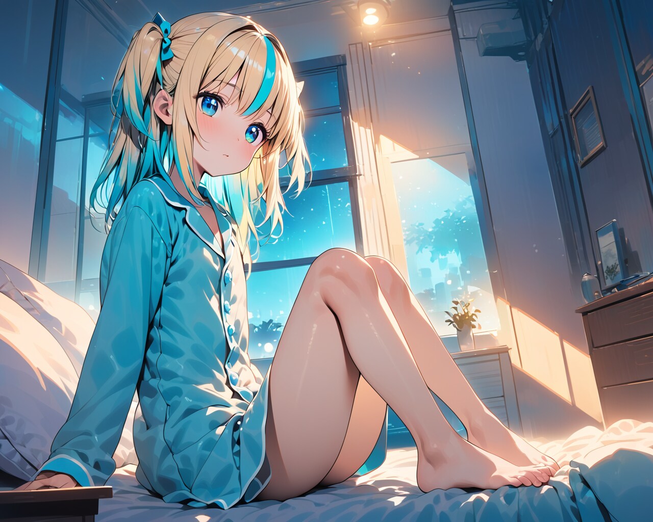今から寝るとこ