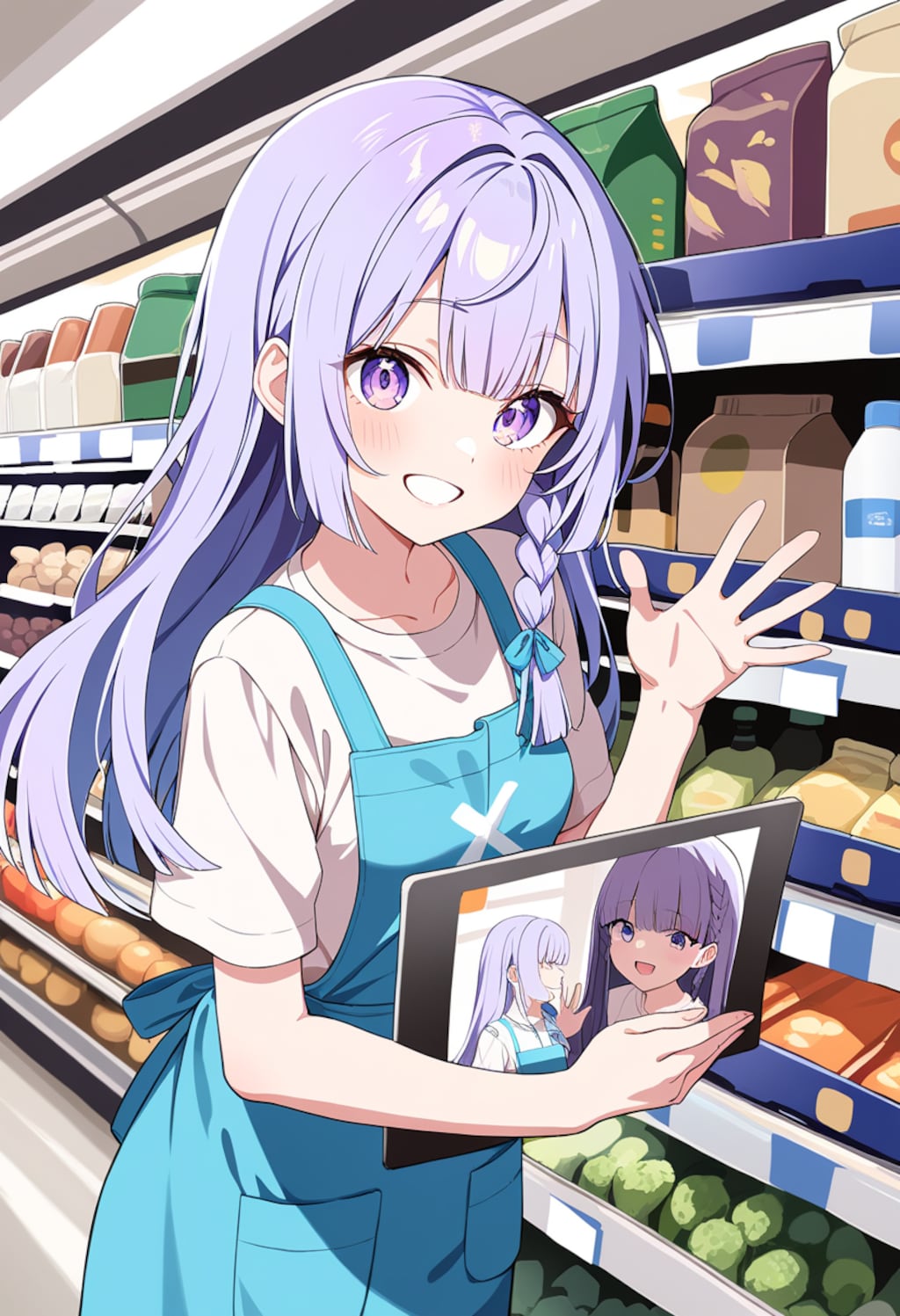 お客さん！お客さん！これオススメだよー！これもー…あっそういえばこのタブレットに触ってもらえる？…じゃーん、お客さんのX線写真もおまけしますね！