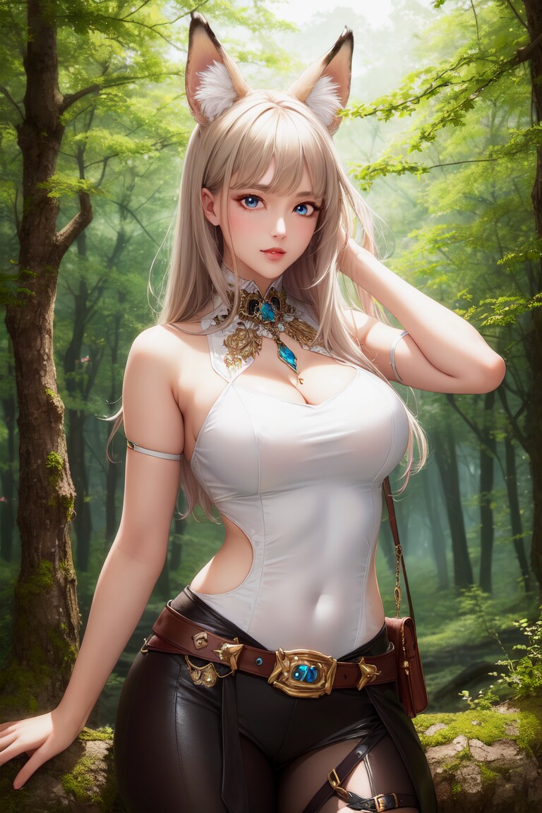 森のブロンド狐