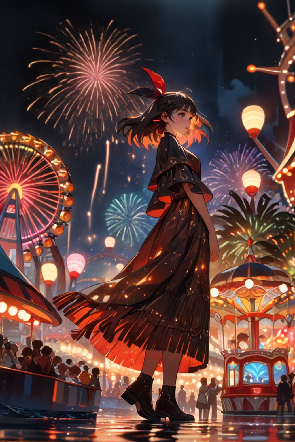 遊園地の幻想夜