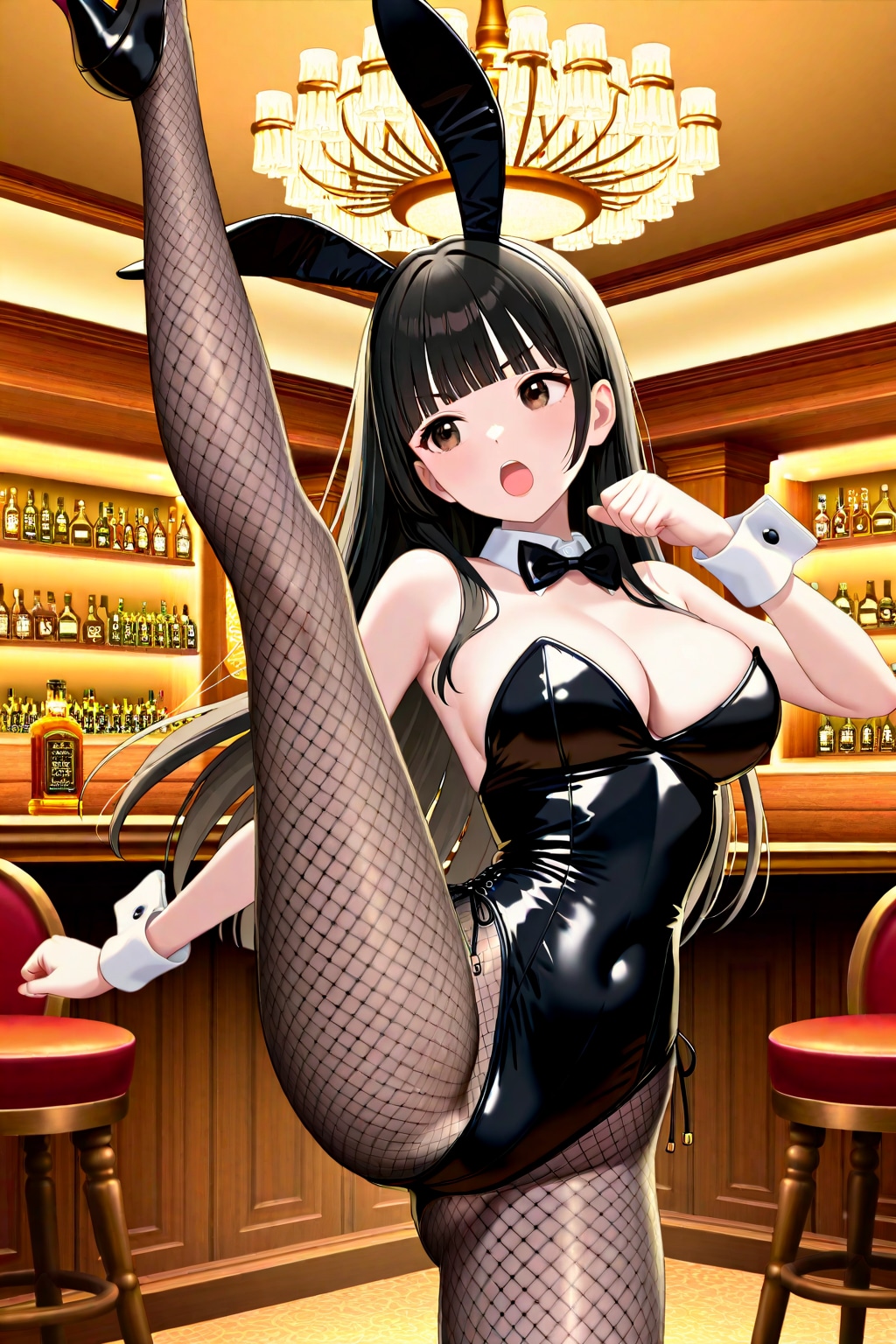 サキちゃんのハイレグハイキック