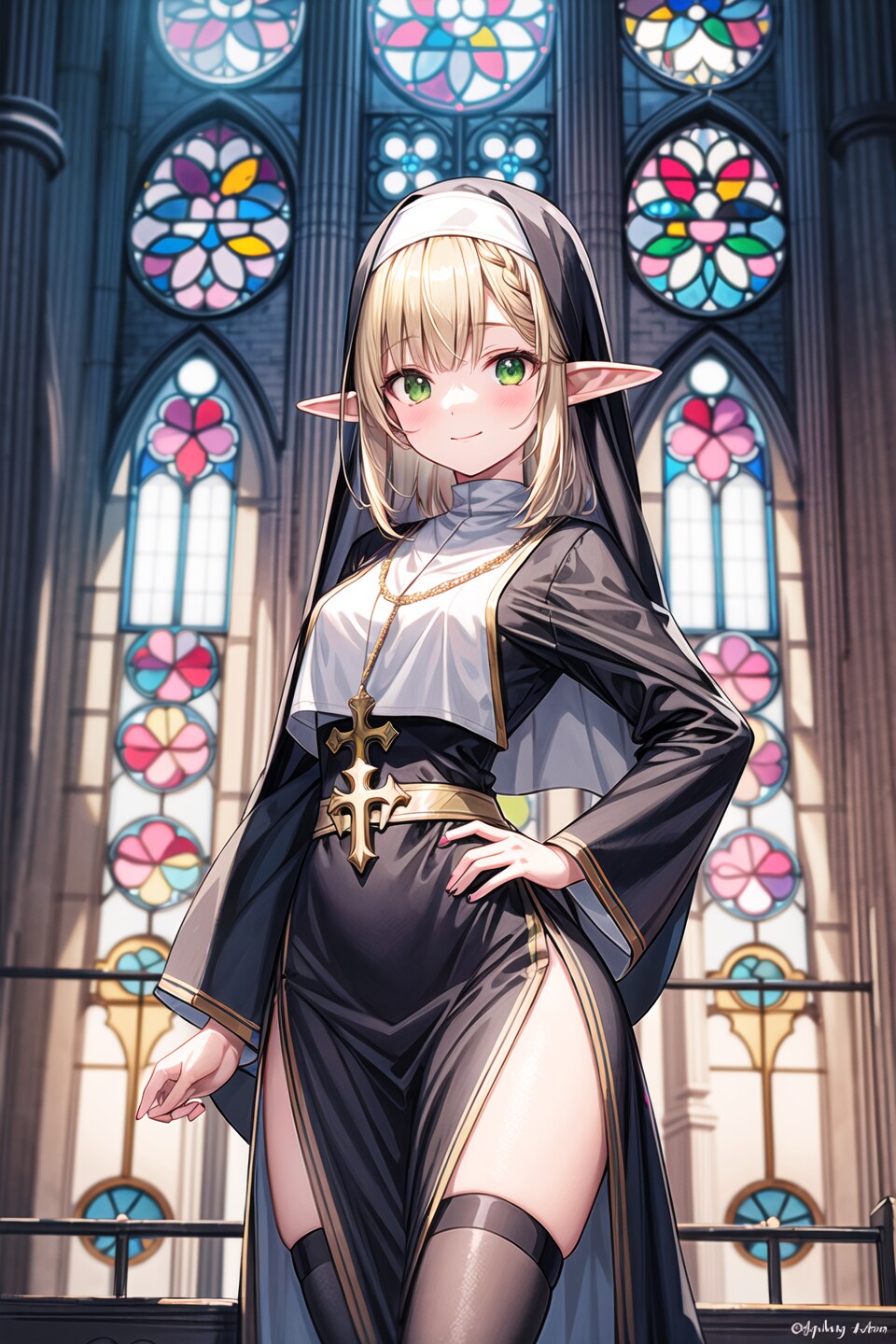 エルフちゃん・衣装交換（聖職者風味）